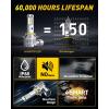 imageAUXITO H6M P15D LED Motorcycle Light Bulbs HiLo Beam T19 H6 6500K Cool White 5000LM for ATVS UTVS Plug and Play Pack of 29006HB4