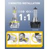 imageAUXITO H6M P15D LED Motorcycle Light Bulbs HiLo Beam T19 H6 6500K Cool White 5000LM for ATVS UTVS Plug and Play Pack of 2H11B