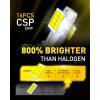 imageAUXITO H6M P15D LED Motorcycle Light Bulbs HiLo Beam T19 H6 6500K Cool White 5000LM for ATVS UTVS Plug and Play Pack of 2H11H8H9