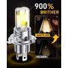 imageAUXITO H6M P15D LED Motorcycle Light Bulbs HiLo Beam T19 H6 6500K Cool White 5000LM for ATVS UTVS Plug and Play Pack of 2H49003HB2Yellow