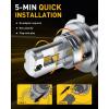 imageAUXITO H6M P15D LED Motorcycle Light Bulbs HiLo Beam T19 H6 6500K Cool White 5000LM for ATVS UTVS Plug and Play Pack of 2H49003HB2Yellow