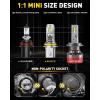imageAUXITO H6M P15D LED Motorcycle Light Bulbs HiLo Beam T19 H6 6500K Cool White 5000LM for ATVS UTVS Plug and Play Pack of 2HB59007