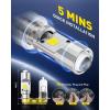 imageAUXITO H6M P15D LED Motorcycle Light Bulbs HiLo Beam T19 H6 6500K Cool White 5000LM for ATVS UTVS Plug and Play Pack of 2T19P15DWhite