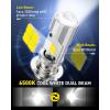 imageAUXITO H6M P15D LED Motorcycle Light Bulbs HiLo Beam T19 H6 6500K Cool White 5000LM for ATVS UTVS Plug and Play Pack of 2T19P15DWhite