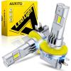 imageAUXITO H6M P15D LED Motorcycle Light Bulbs HiLo Beam T19 H6 6500K Cool White 5000LM for ATVS UTVS Plug and Play Pack of 2H11B