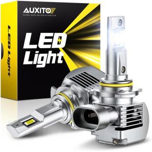imageAUXITO H6M P15D LED Motorcycle Light Bulbs HiLo Beam T19 H6 6500K Cool White 5000LM for ATVS UTVS Plug and Play Pack of 29012HIR2