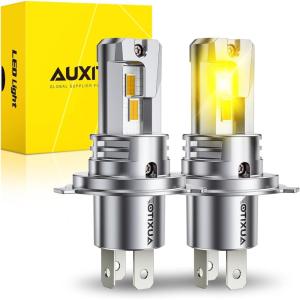 imageAUXITO H6M P15D LED Motorcycle Light Bulbs HiLo Beam T19 H6 6500K Cool White 5000LM for ATVS UTVS Plug and Play Pack of 2H49003HB2Yellow