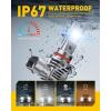 imageAUXITO 9005 LED Bulb HB3 Bulbs 800 Brighter UltraBright 3 Min Quick Install 20 Years Lifespan No Flicker 99 Compatibility