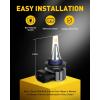 imageAUXITO H10 9145 LED Fog Light Bulbs 3000K Amber Yellow 6000 LM High Brightness 30W Play and Plug Super Penetration with 12 CSP Chips Waterproof DRL Bulbs Replacement for Cars Pack of 29006HB4