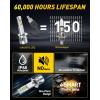 imageAUXITO H10 9145 LED Fog Light Bulbs 3000K Amber Yellow 6000 LM High Brightness 30W Play and Plug Super Penetration with 12 CSP Chips Waterproof DRL Bulbs Replacement for Cars Pack of 2H1