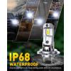 imageAUXITO H10 9145 LED Fog Light Bulbs 3000K Amber Yellow 6000 LM High Brightness 30W Play and Plug Super Penetration with 12 CSP Chips Waterproof DRL Bulbs Replacement for Cars Pack of 2H7 with Fan