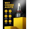 imageAUXITO H10 9145 LED Fog Light Bulbs 3000K Amber Yellow 6000 LM High Brightness 30W Play and Plug Super Penetration with 12 CSP Chips Waterproof DRL Bulbs Replacement for Cars Pack of 29145H10