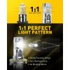 imageAUXITO H10 9145 LED Fog Light Bulbs 3000K Amber Yellow 6000 LM High Brightness 30W Play and Plug Super Penetration with 12 CSP Chips Waterproof DRL Bulbs Replacement for Cars Pack of 29008H13