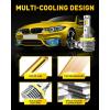 imageAUXITO H11 H16 H8 LED Fog Light Bulbs 6500K White 1200 Brightness 40000LM Mini Size H11 LED Fog Lights or DRL Upgrade Nonpolarity Play and Plug Pack of 2Amber Yellow