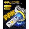 imageAUXITO H11 H16 H8 LED Fog Light Bulbs 6500K White 1200 Brightness 40000LM Mini Size H11 LED Fog Lights or DRL Upgrade Nonpolarity Play and Plug Pack of 2Amber Yellow