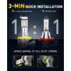 imageAUXITO H11 H16 H8 LED Fog Light Bulbs 6500K White 1200 Brightness 40000LM Mini Size H11 LED Fog Lights or DRL Upgrade Nonpolarity Play and Plug Pack of 2White