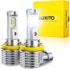 imageAUXITO H11 H16 H8 LED Fog Light Bulbs 6500K White 1200 Brightness 40000LM Mini Size H11 LED Fog Lights or DRL Upgrade Nonpolarity Play and Plug Pack of 2White
