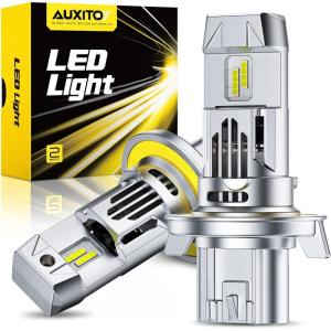 imageAUXITO H10 9145 LED Fog Light Bulbs 3000K Amber Yellow 6000 LM High Brightness 30W Play and Plug Super Penetration with 12 CSP Chips Waterproof DRL Bulbs Replacement for Cars Pack of 29008H13