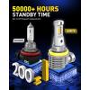 imageAUXITO 9005 H11 LED Bulbs Combo 100000 Lumens Ultra Bright 6500K Cool White Canbus Ready No Flicker 99 Vehicle Compatibility IP68 Waterproof 4 PackH11H16H8