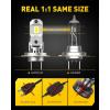 imageAUXITO 9005 H11 LED Bulbs Combo 120000LM 1000 Super Bright CANBus Ready 11 Mini Size Easy Install 6500K White H8 H9 HB3 Bulbs with Fan Plug and Play Pack of 4H7
