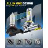 imageAUXITO 9005 HB3 Light Bulbs 50000LM 6500K Cool White Plug and Play CANbus Ready No Flicker Pack of 2