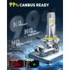 imageAUXITO 9005 HB3 Light Bulbs 50000LM 6500K Cool White Plug and Play CANbus Ready No Flicker Pack of 2