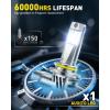 imageAUXITO 9005 HB3 Light Bulbs 50000LM 6500K Cool White Plug and Play CANbus Ready No Flicker Pack of 2