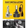 imageAUXITO 9005 LED HeadIight Bulbs80000LM 1500 Brighter UltraBright Plug N Play 60000 Hours LifespanAdjustable Beam with Cooling Fan No Flicker 99 Compatibility 2PCS9012HIR2
