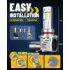 imageAUXITO 9005HB3 H11H8H9H16 LED Bulbs Combo 120W 11 Mini Size 6500K Cool White IP68 Waterproof Automotive Replacement Pack of 49005HB3