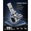 imageAUXITO 9005HB3 H11H8H9H16 LED Bulbs Combo 120W 11 Mini Size 6500K Cool White IP68 Waterproof Automotive Replacement Pack of 49006HB4
