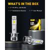 imageAUXITO 9005HB3 H11H8H9H16 LED Bulbs Combo 120W 11 Mini Size 6500K Cool White IP68 Waterproof Automotive Replacement Pack of 4H1