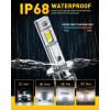 imageAUXITO 9005HB3 H11H8H9H16 LED Bulbs Combo 120W 11 Mini Size 6500K Cool White IP68 Waterproof Automotive Replacement Pack of 4H1