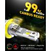 imageAUXITO 9005HB3 H11H8H9H16 LED Bulbs Combo 120W 11 Mini Size 6500K Cool White IP68 Waterproof Automotive Replacement Pack of 4H11B