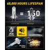 imageAUXITO 9005HB3 H11H8H9H16 LED Bulbs Combo 120W 11 Mini Size 6500K Cool White IP68 Waterproof Automotive Replacement Pack of 4H7