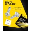 imageAUXITO 9005HB3 H11H8H9H16 LED Bulbs Combo 120W 11 Mini Size 6500K Cool White IP68 Waterproof Automotive Replacement Pack of 4H7