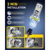 imageAUXITO 9007 HB5 Light Bulbs 50000LM 6500K Cool White Plug and Play CANbus Ready No Flicker Pack of 2