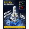 imageAUXITO 9012 Bulbs 80000LM 6500K Cool White SingleFan Active Cooling 11 Halogen Fit DualSide Chips for BlindZone Fill amp Balanced High Beam Plug and Play CANbus Ready No Flicker Pack of 2