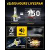 imageAUXITO H11 H8 H9 LED Bulbs 16 Premium LED Chips 80000LM 15X Brighter 6500K Daylight Plug and Play 60000H Long Life Universal Compatibility Pack of 29005