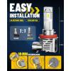 imageAUXITO H11 H8 H9 LED Bulbs 16 Premium LED Chips 80000LM 15X Brighter 6500K Daylight Plug and Play 60000H Long Life Universal Compatibility Pack of 29005H11