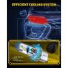 imageAUXITO H49003 Bulbs 80000LM 15X Super Output 6500K Cool White Long Lifespan 11 Mini Size Replacement Light Bulbs PlugNPlay Pack of 29007HB5