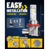 imageAUXITO H49003 Bulbs 80000LM 15X Super Output 6500K Cool White Long Lifespan 11 Mini Size Replacement Light Bulbs PlugNPlay Pack of 2H119005