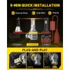 imageAUXITO H49003 Bulbs 80000LM 15X Super Output 6500K Cool White Long Lifespan 11 Mini Size Replacement Light Bulbs PlugNPlay Pack of 2H11H8H16