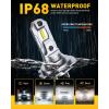 imageAUXITO H7 LED Fog Light Bulb 500 Brightness CSP LED Chips Fog Lamps Replacement Play and Plug Pack of 2