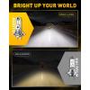 imageAUXITO H7 LED Fog Light Bulb 500 Brightness CSP LED Chips Fog Lamps Replacement Play and Plug Pack of 2