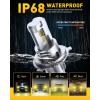 imageAUXITO Latest 9007 HB5 Head1ight Bulbs 50000LM 1000 UltraBright 20 Years Lifespan 6500K Cool White 3 Min Quick Install No Flicker 99 Compatibility Pack of 2H49003HB2