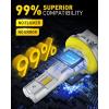 imageAUXITO Latest 9007 HB5 Head1ight Bulbs 50000LM 1000 UltraBright 20 Years Lifespan 6500K Cool White 3 Min Quick Install No Flicker 99 Compatibility Pack of 2H11B