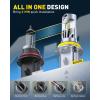 imageAUXITO Latest 9007 HB5 Head1ight Bulbs 50000LM 1000 UltraBright 20 Years Lifespan 6500K Cool White 3 Min Quick Install No Flicker 99 Compatibility Pack of 29007HB5