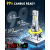 imageAUXITO Latest 9007 HB5 Head1ight Bulbs 50000LM 1000 UltraBright 20 Years Lifespan 6500K Cool White 3 Min Quick Install No Flicker 99 Compatibility Pack of 2H11BWhite