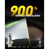 imageAUXITO Latest 9007 HB5 Head1ight Bulbs 50000LM 1000 UltraBright 20 Years Lifespan 6500K Cool White 3 Min Quick Install No Flicker 99 Compatibility Pack of 2H139008