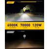 imageAUXITO Y19 9005 Light Bulbs 70000LM Cool White Direct Replacement 9005HB3 LED Fog Light Bulbs with Fan Plug and Play CANbus Ready No Flicker Pack of 2